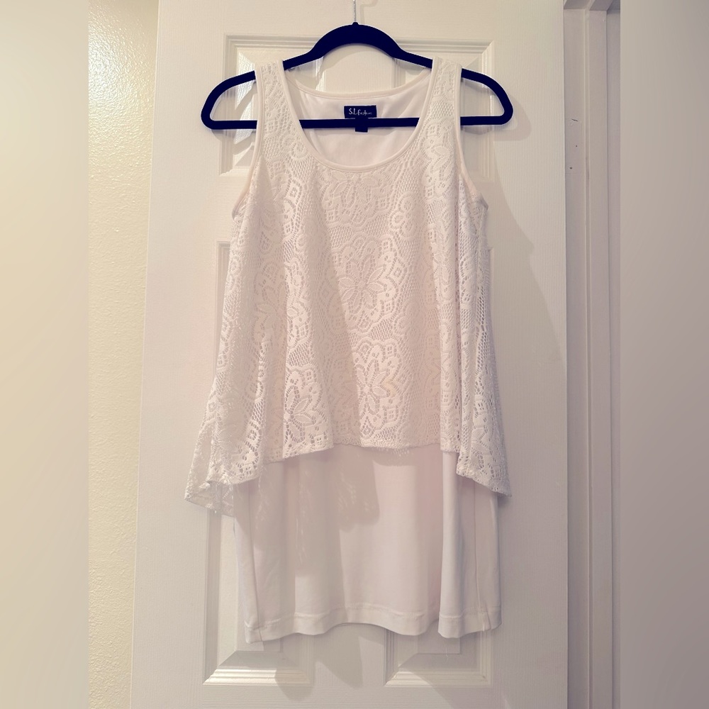 White layered dress